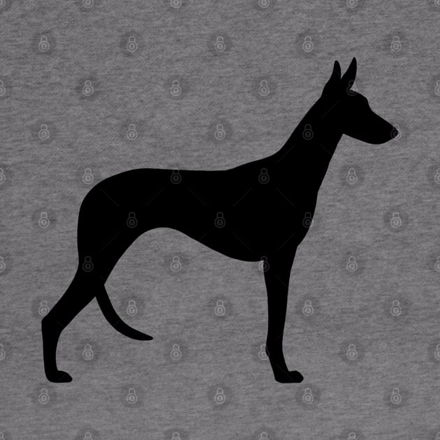 Ibizan Hound Silhouette by Coffee Squirrel